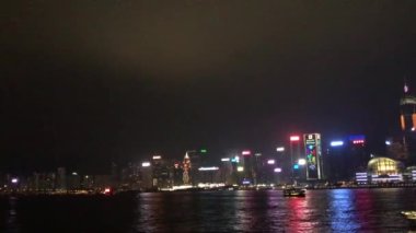 Hong Kong, Çin, Bir şehrin gece manzarası
