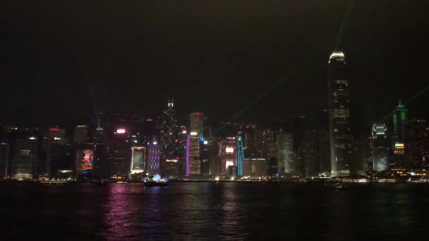 香港、中国、夜の街の景色 — ストック動画