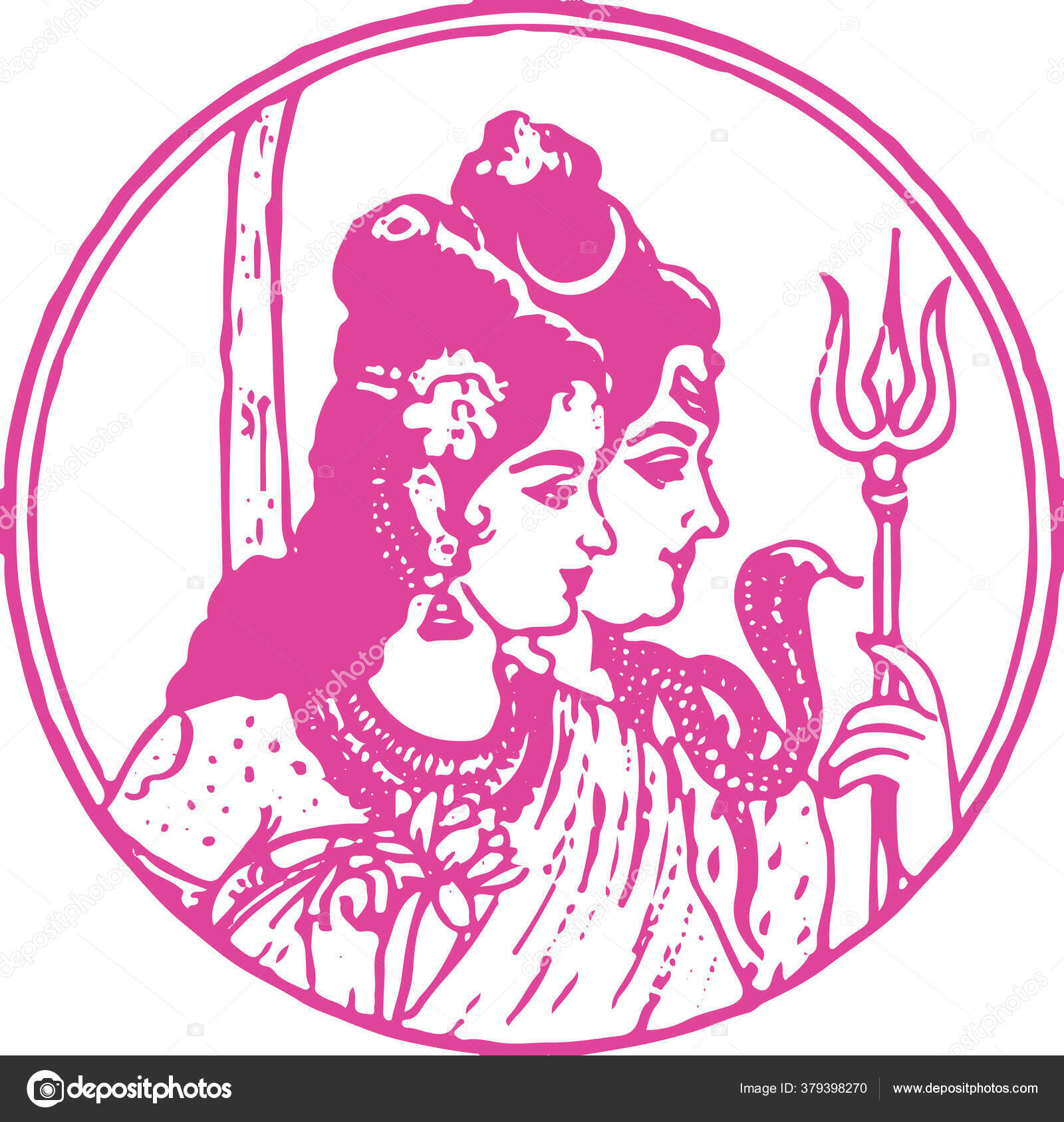 Lord Shiva Parvati Hindu Wedding Card Design Element Sketch Drawing Stock  Vector by ©manjunaths88@gmail.com 379398270, image size:1600x1686