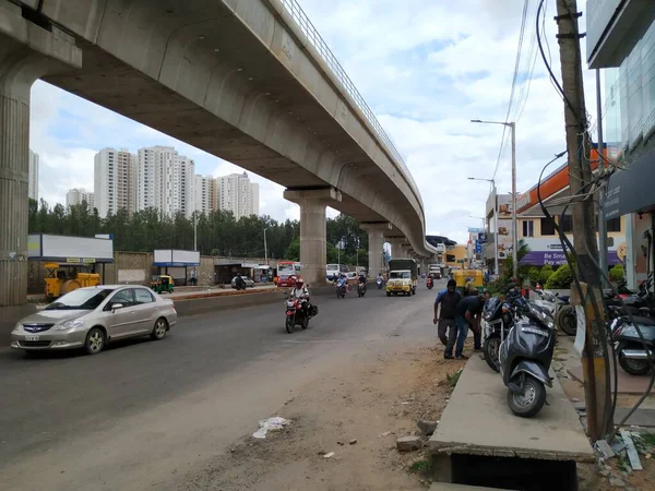 Bangalore Karnataka India Jun 2020 Beautiful View Namma Metro Busy — стоковое фото