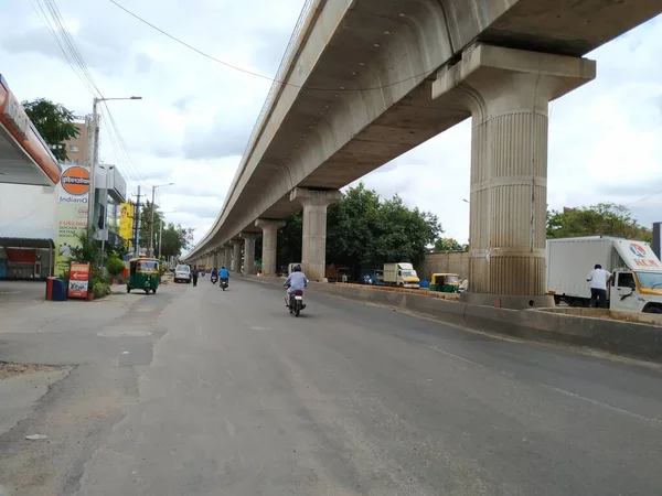 Bangalore Karnataka Indie Czerwiec 2020 Piękny Widok Namma Metro Zajęty — Zdjęcie stockowe