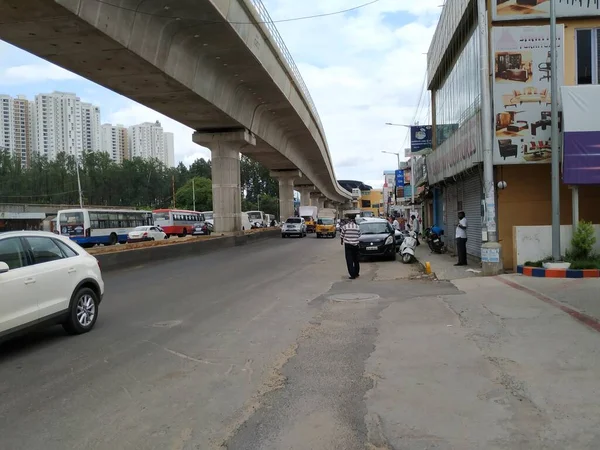 Bangalore Karnataka India Jun 2020 Beautiful View Namma Metro Busy — Stock Photo, Image