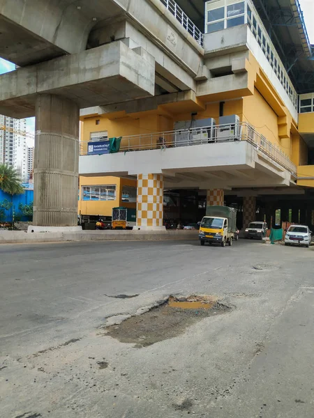 Bangalore Karnataka Índia Jun 2020 Beautiful Landmark Namma Metro Green — Fotografia de Stock