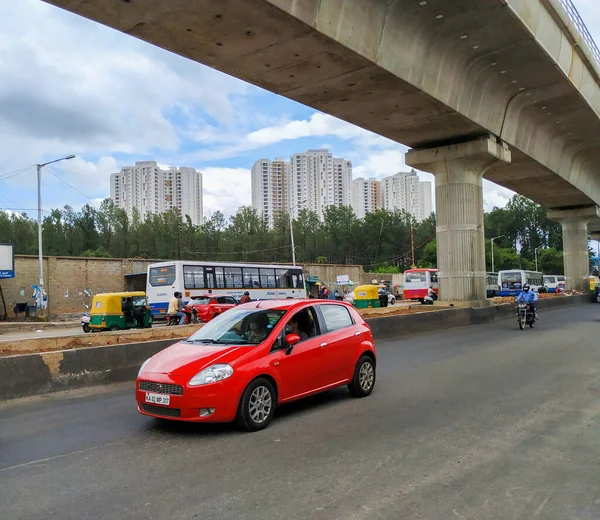 Bangalore Karnataka India Jun 2020 Beautiful View Namma Metro Busy — стокове фото