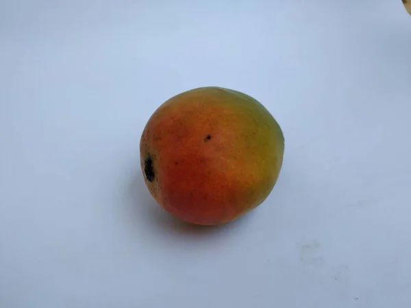 Closeup Colorful Raspuri Mango Fruit Isolated White Background King Fruits — Stock Photo, Image