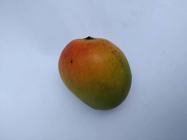 Closeup Colorful Raspuri Mango Fruit Isolated White Background King Fruits — Stock Photo, Image