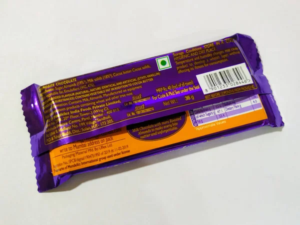 Bangalore Karnataka India Sty 2020 Zbliżenie Cadbury Mleko Mleczne Pieczone — Zdjęcie stockowe