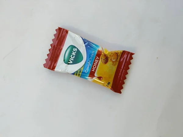 Bangalore Karnataka India Jan 20202 Closeup Vicks Cough Drops Honey — стокове фото