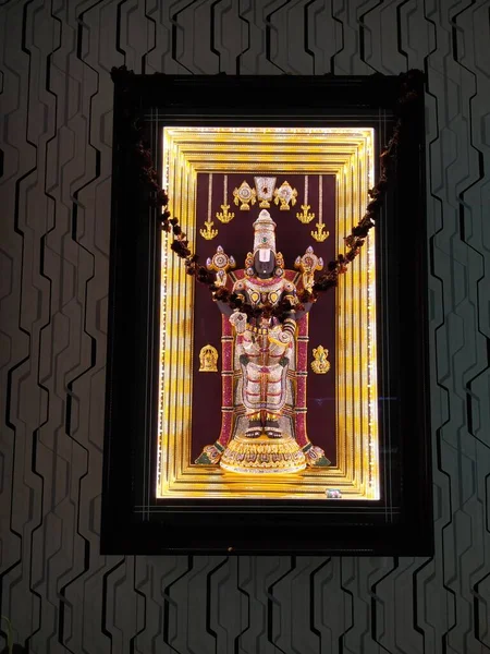 Bangalore Karnataka Hindistan Haziran 2020 Lord Venkateswara Swamy Veya Işık — Stok fotoğraf