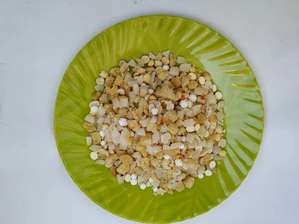 Pile Heap Pongal Traditional Raw Mixtures Ellu Bella Green Plate — 스톡 사진