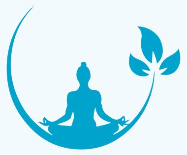 Lord Buddha 'nın Yarım Ay Şekil Çemberi ve Üç Yaprak Düzenlenebilir Vektör İllüstrasyonuyla Meditasyon Yaparken Çizimi veya Çizimi