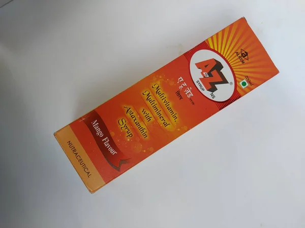 Bangalore Karnataka Indie Lipca 2020 Zbliżenie Multi Vitamin Mineral Mango — Zdjęcie stockowe