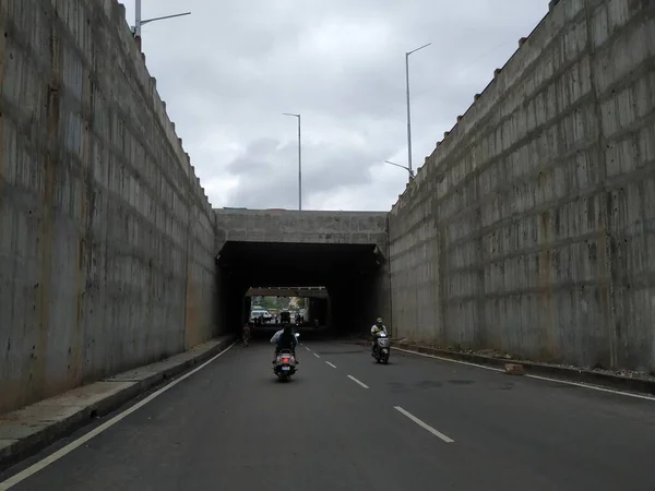 Bangalore Karnataka Índia Junho 2020 Closeup Newly Constructed Underpass Bridge — Fotografia de Stock