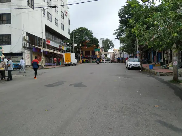 Bangalore Karnataka India July 2020 Closeup Empty Roads Due Covid — Stock Photo, Image