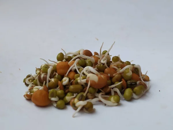 Closeup Indiana Food Seed Raw Sprouts Cuisine Texturas Isoladas Sobre — Fotografia de Stock