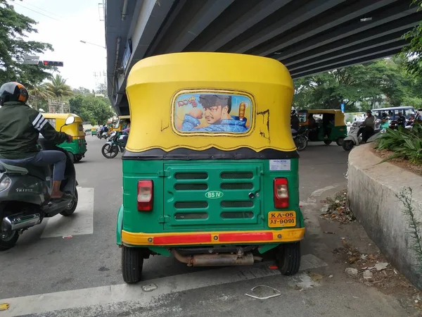 班加罗尔 Karnataka India August 2020 Closeup Back View Yellow Green — 图库照片