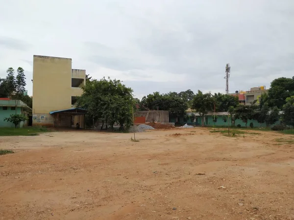 Bangalore Karnataka India Aug Hegganahalli Ana Yolu Yakınlarındaki Devlet Okulu — Stok fotoğraf