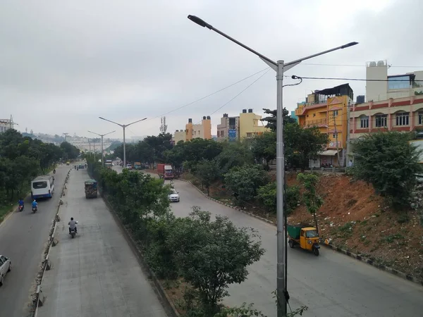 Bangalore Karnataka Índia Aug 2020 Bela Vista Laggere Ring Road — Fotografia de Stock