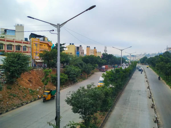 Bangalore Karnataka India Aug 2020 Piękny Widok Obwodnicę Laggere Mostu — Zdjęcie stockowe