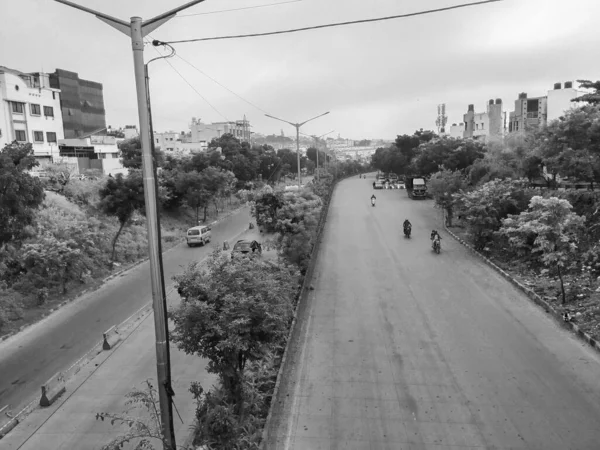 Bangalore Karnataka Índia Aug 2020 Bela Vista Laggere Ring Road — Fotografia de Stock