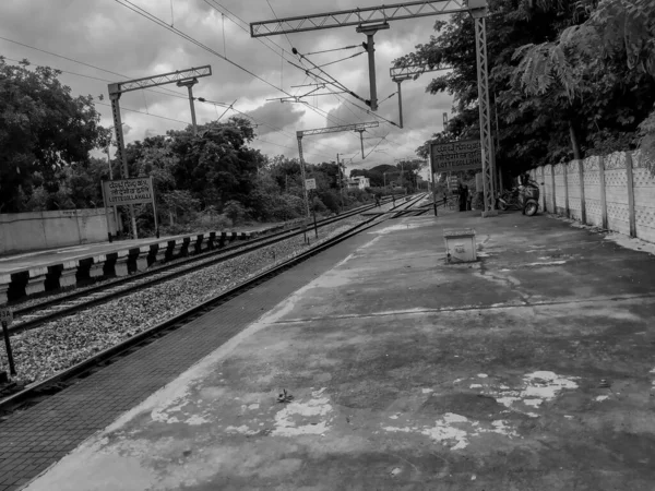 Bangalore Karnataka Indien September 2020 Nahaufnahme Des Lottegollahalli Bahnhofs Mit — Stockfoto