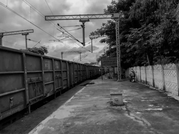 Bangalore Karnataka India Sep 2020 Primer Plano Estación Tren Lottegollahalli —  Fotos de Stock