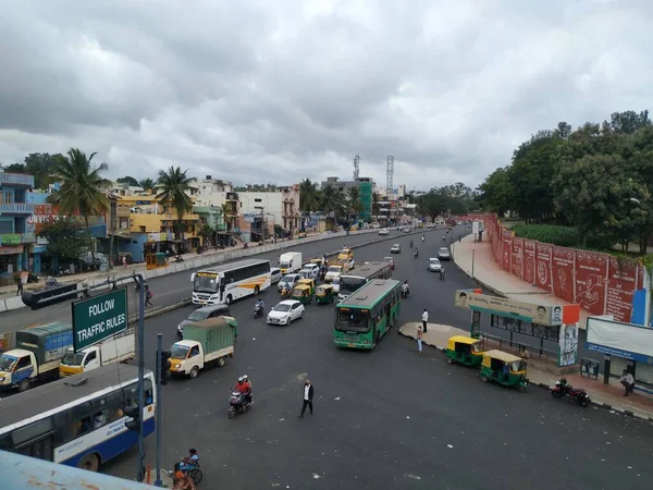 Bangalore Karnataka Inde Sep 2020 Vue Rapprochée Depuis Pont Sumanahalli — Photo