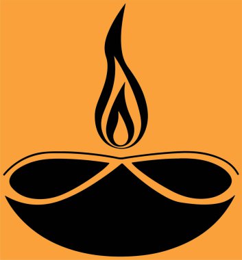 Mutlu Diwali Stili Diya Hint festivali lambasının çizimi veya çizimi Düzenlenebilir Vektör İllüstrasyonu