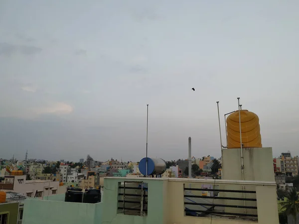 Closeup Bangalore Downtown Cityscape View Top Tower — стокове фото