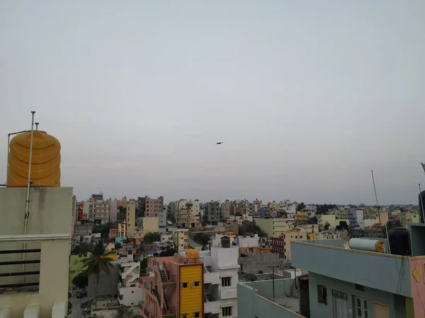 Close Van Bangalore Downtown Stadslandschap Uitzicht Vanaf Top Van Toren — Stockfoto
