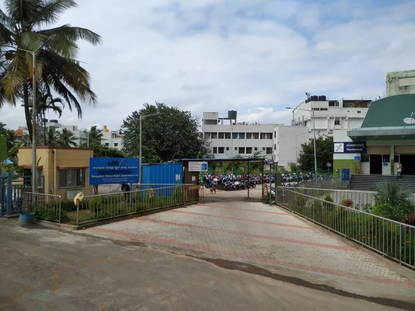 Bangalore Karnataka India Oct 2020 Zöld Vonal Közelsége Yelachenahalli Metróállomás — Stock Fotó