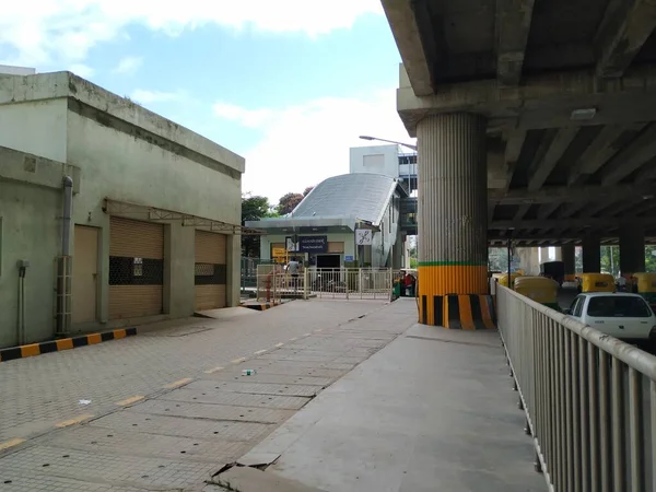 Bangalore Karnataka Indien Oct 2020 Närbild Green Line Yelachenahalli Tunnelbanestation — Stockfoto