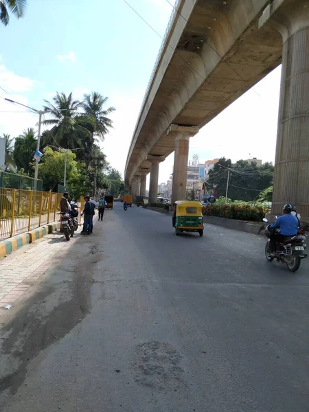 Bangalore Karnataka India Oct 2020 Beautiful View Yelachenahalli Metro Pillars — стокове фото