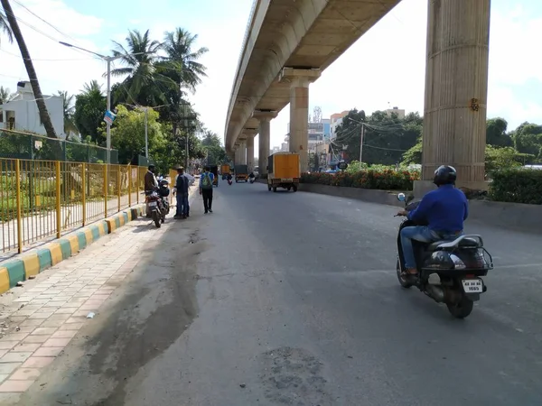 Bangalore Karnataka Indien Oct 2020 Vacker Utsikt Över Yelachenahalli Tunnelbanepelare — Stockfoto