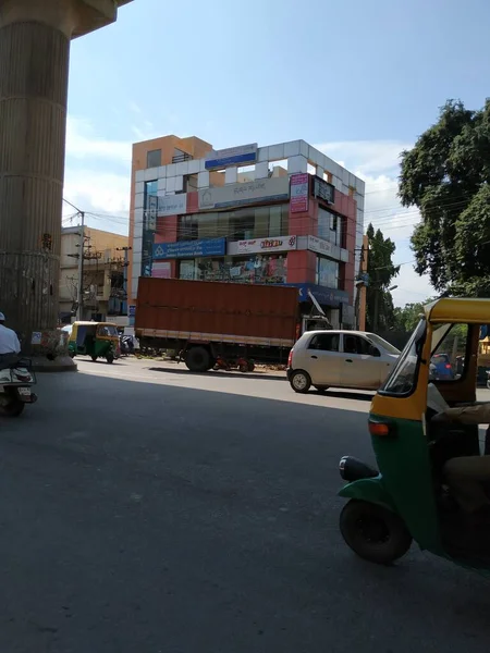 Bangalore Karnataka India Paź 2020 Zbliżenie Indyjskiego Obszaru Zagranicznego Budynku — Zdjęcie stockowe