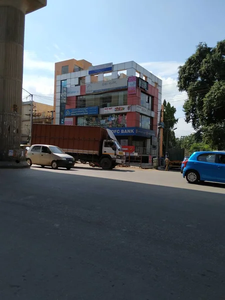 Bangalore Karnataka India Oct 2020 Closeup Indian Overseas Hdfc Bank — Stock Photo, Image