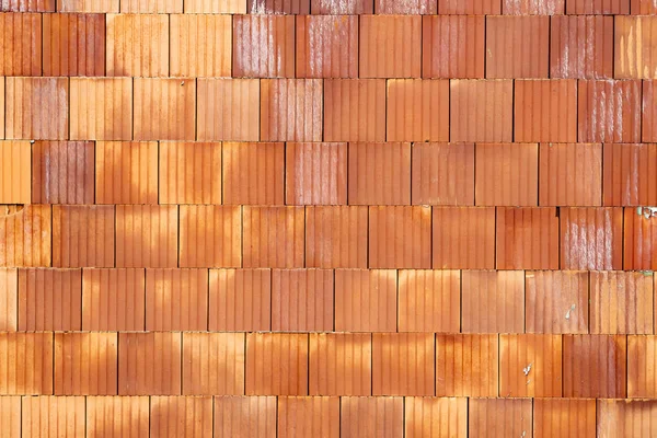 Wall Red Finishing Bricks — Stock Photo, Image