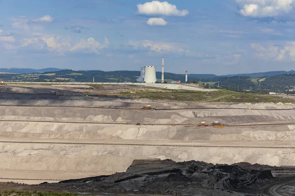 Wärmekraftwerk Kohlebergbauregion Nordwestböhmen Tschechische Republik — Stockfoto