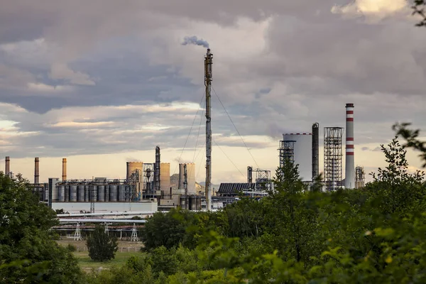 Petrochemische Industrieanlage Tschechien — Stockfoto