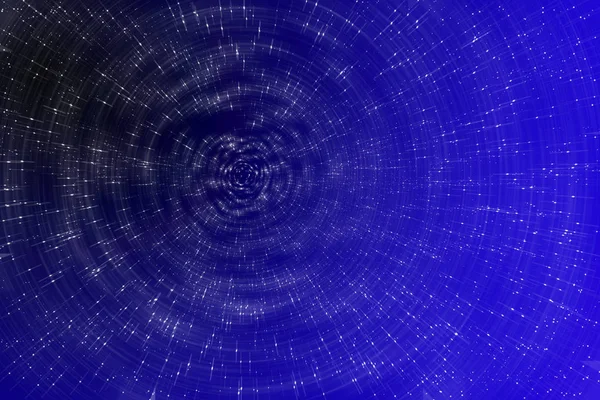 星で満たされた深い宇宙空間を持つ抽象的なダークブルーの宇宙 — ストック写真