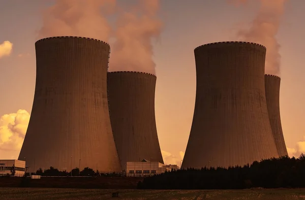 Атомная Электростанция Темелин Подвеске Чехии Европа — стоковое фото