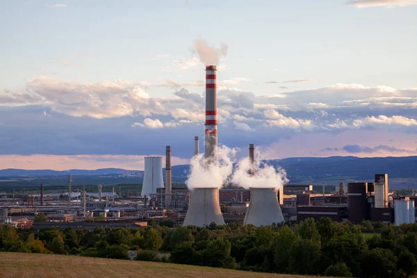 Petrochemiczny Zakład Przemysłowy Republika Czeska — Zdjęcie stockowe
