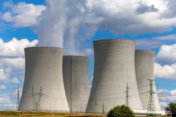 Πυρηνικός Σταθμός Ηλεκτροπαραγωγής Temelin Στην Τσεχική Δημοκρατία Ευρώπη — Φωτογραφία Αρχείου