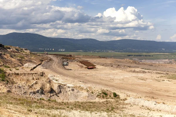 Mines Abandonnées Paysage Endommagé Après Extraction Minerai — Photo