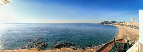 Panoramatický Výhled Moře Lloret Mar Costa Brava Katalánsko Španělsko — Stock fotografie