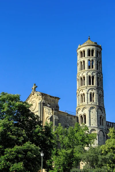 Fenestrelle Tower Saint Theodorit Katedraali Uzesissa Etelä Ranskassa — kuvapankkivalokuva