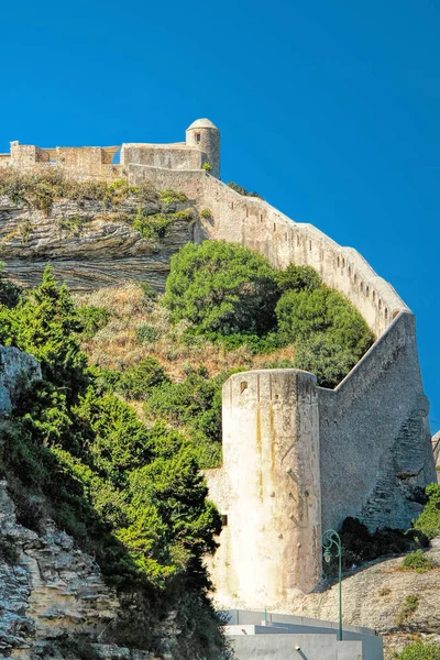 Citadela Bonifacio Malebné Město Korsiky Francie — Stock fotografie