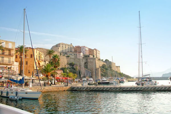 Calvi Korsika Frankrike September 2016 Vue Citadellet Calvi Kuststad Korsika — Stockfoto