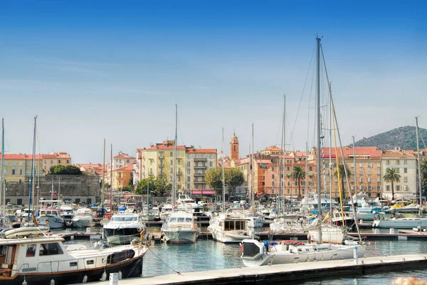 Puerto Ajaccio Córcega Capital Córcega Isla Francesa Mar Mediterráneo — Foto de Stock