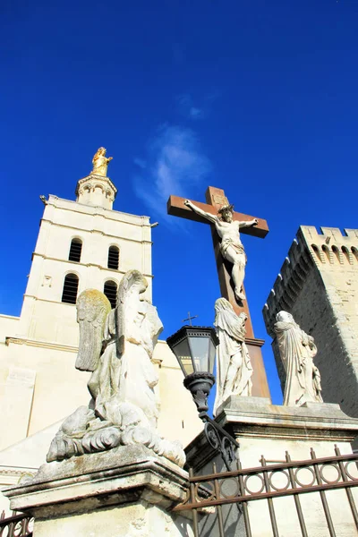 Palazzo Dei Papi Avignone Patrimonio Mondiale Dell Unesco Piazza Del — Foto Stock